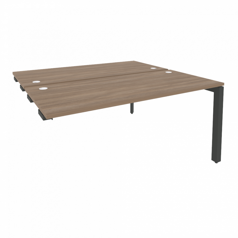 Onix Стол-приставка двойной на П-образном м/к к опорным элем. O.MP-D.SPR-4.7 Дуб Аризона/Металл Антр