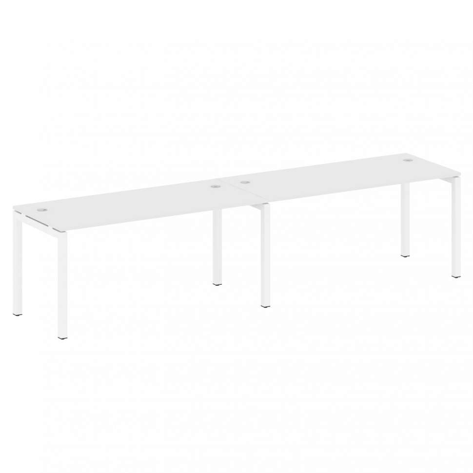 Metal System Quattro Рабочая станция на 2 места на П-образном м/к 50БП.СМ-2.4 Белый/Металл Белый 320