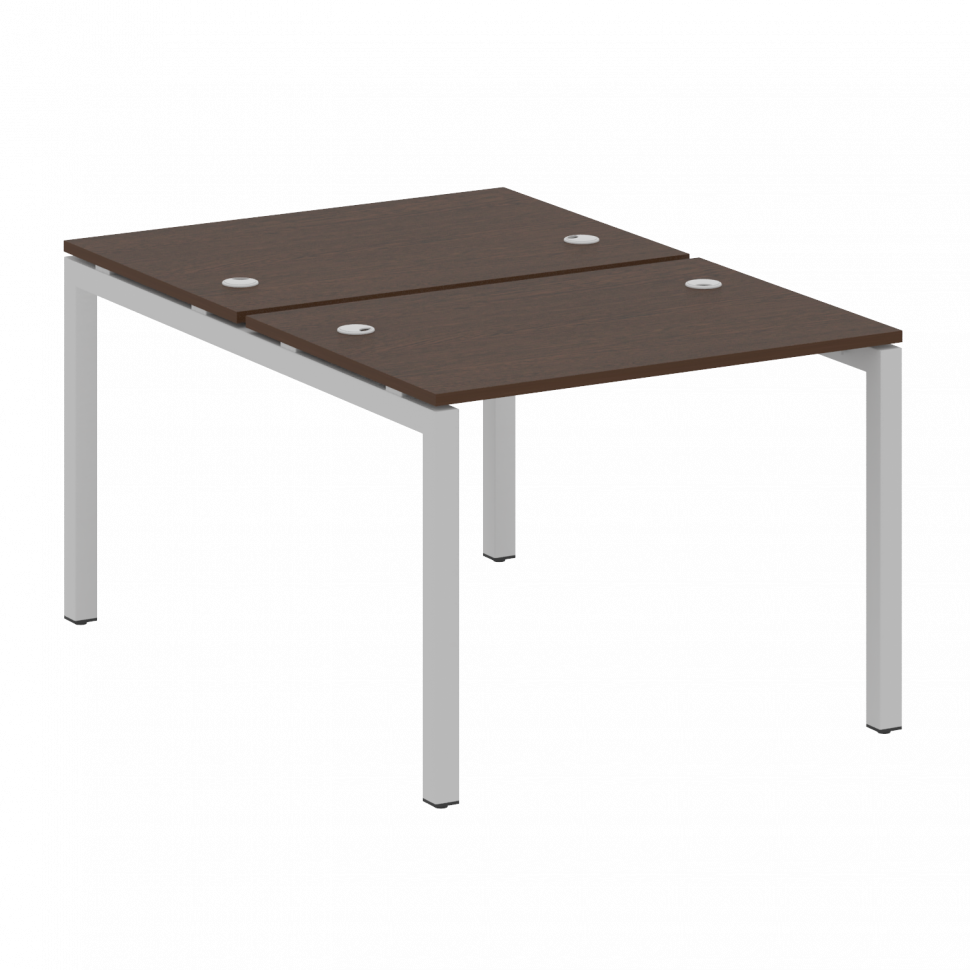 Metal System Quattro Рабочая станция на П-образном м/к 50БП.РАС-СП-2.1 Венге Цаво/Металл Серый 1000*