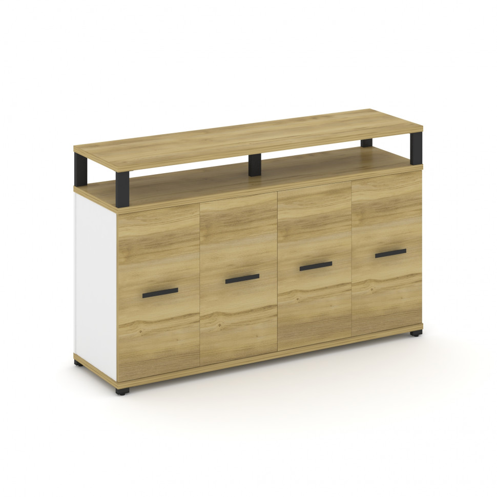 Concept Распаш. шкаф опорный/приставной с верх. горизонтом  CN.SOPR-006 B Дуб Винченцо/Белый Бриллиа