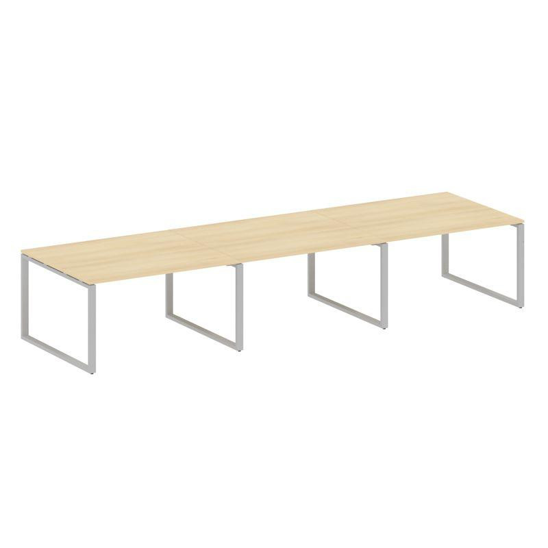 Metal System Переговорный стол (3 столешницы) на О-оразном м/к БО.ПРГ-3.3 Акация Лорка/Металл Серый