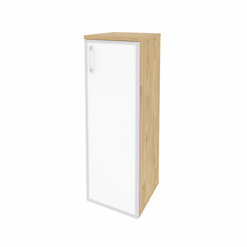 Onix Шкаф средний узкий правый O.SU-2.4 R (R) white Тиквуд Светлый/Стекло White 400*420*1207 Onix Шкаф средний узкий правый O.SU-2.4 R (R) white Тиквуд Светлый/Стекло White 400*420*1207