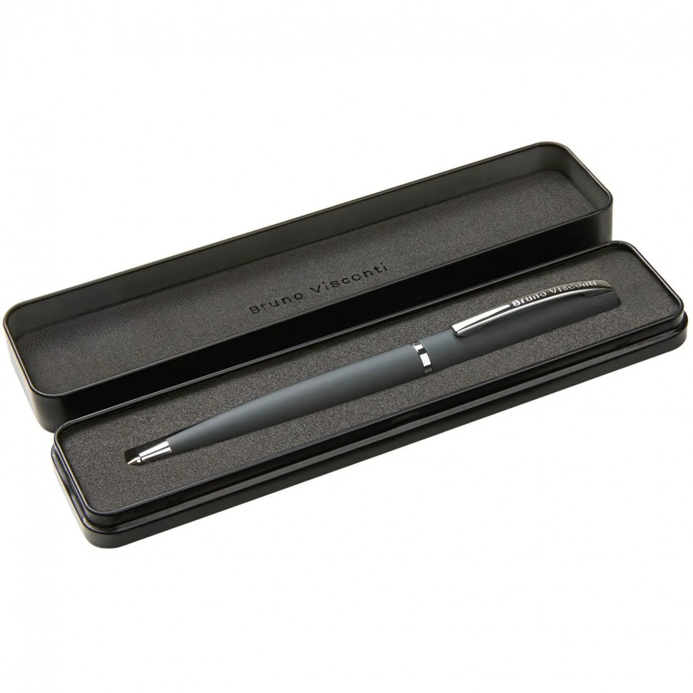 Ручка шариковая автоматическая футляр Sienna 1мм серый  корпус 20-0223/01