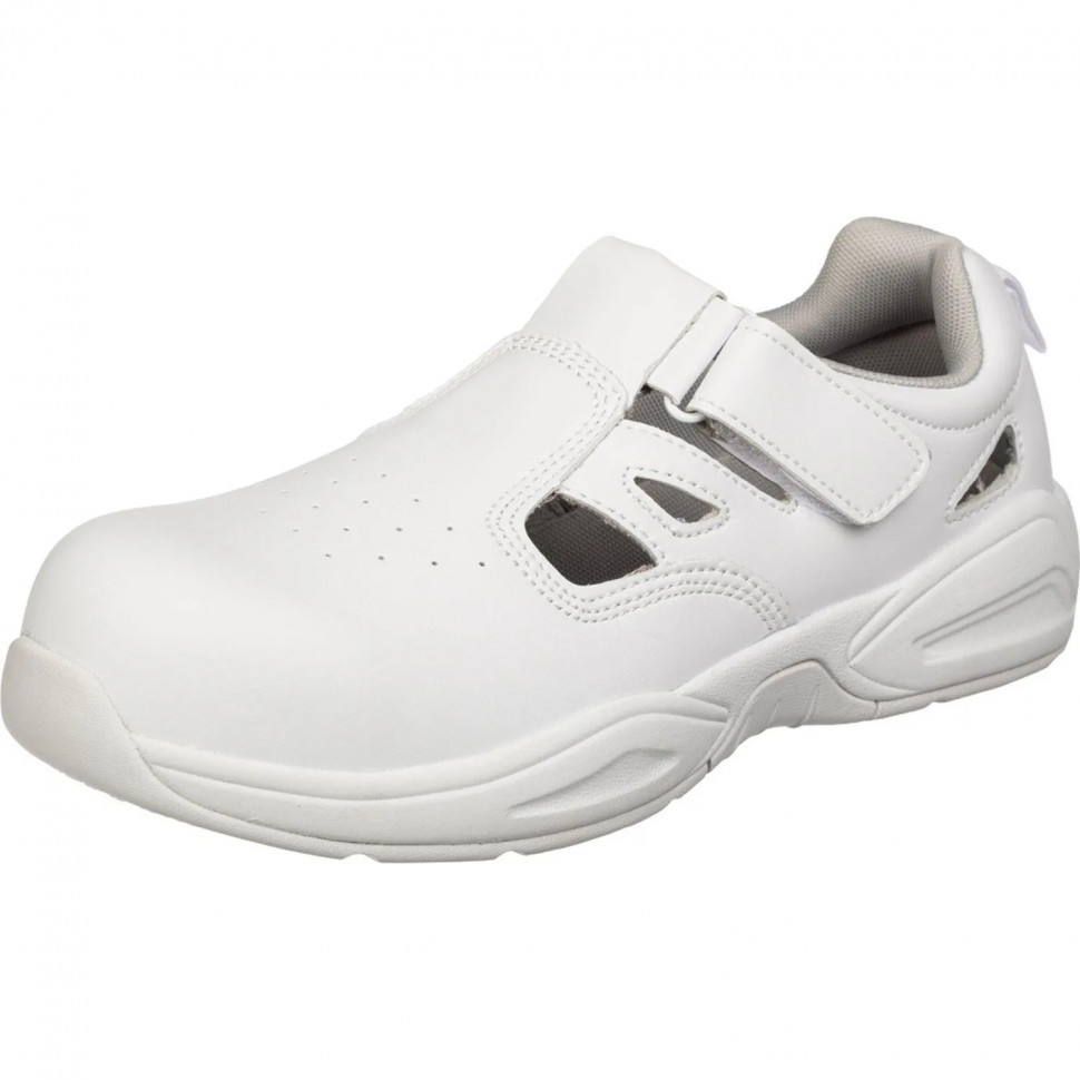 Полуботинки (сандалии) с перф White GRIP PROTECTION c ПП р.39 (19143)