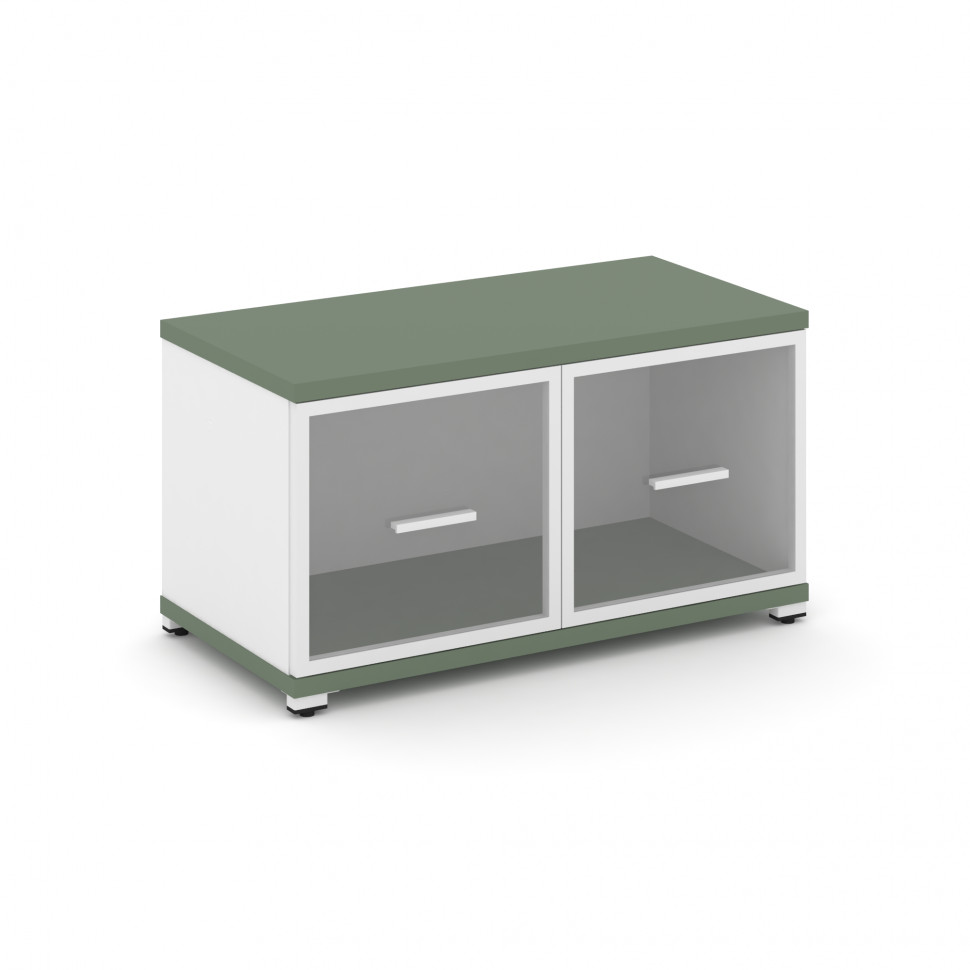 Concept Шкаф 1 широкая секция, 1 ниша CN.STS-113 RPW W Кобо/Белый Бриллиант/Металл Белый/Прозрачный