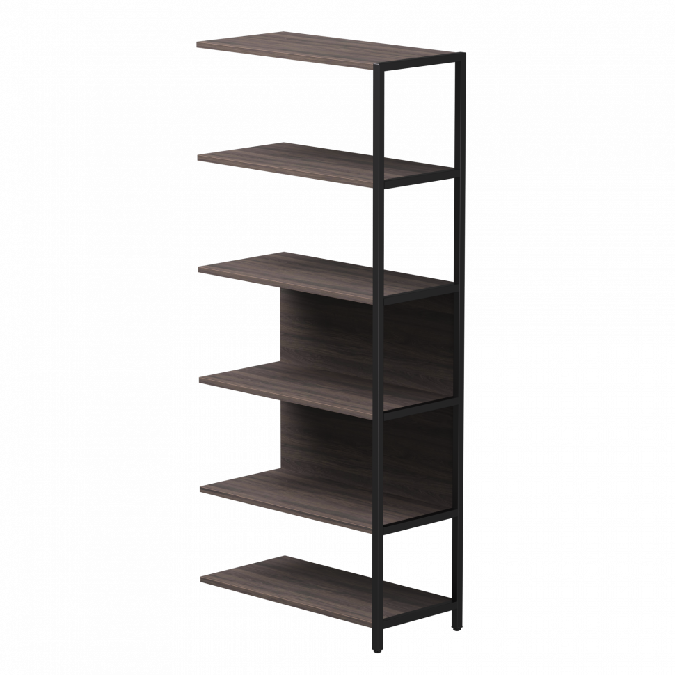Полустеллаж металлический высокий Everprof EVO (ЭВО) 805х385x1840 Дуб Пасадена/Черный