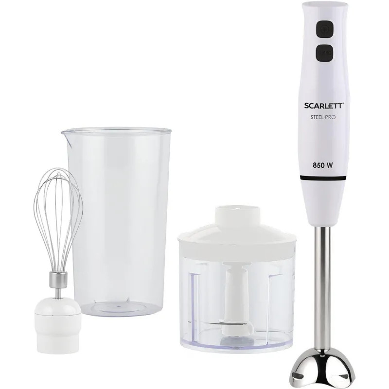 Блендер SCARLETT SC-HB42F06, погружной, 850Вт, белый