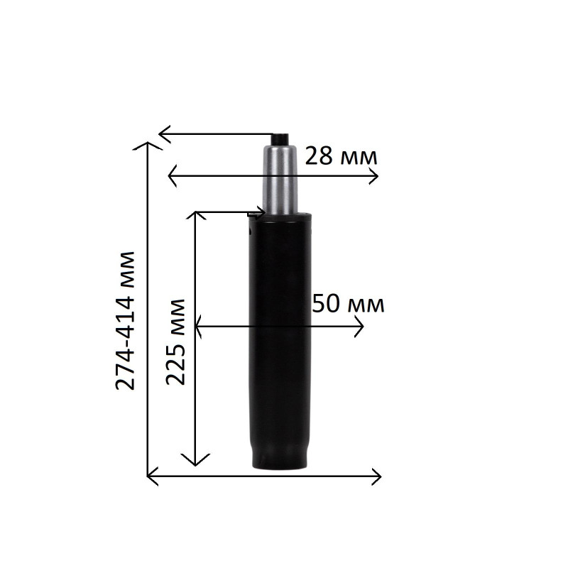 Газлифт для кресла BSL_Echair 100 черный, 4 класс нагрузка до 200 кг