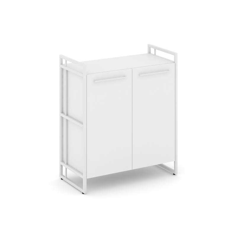 Rift Шкаф 2 ниши широкий RF.SS-21 Белый Бриллиант/Металл Белый/Белый Ручки 798*396*924