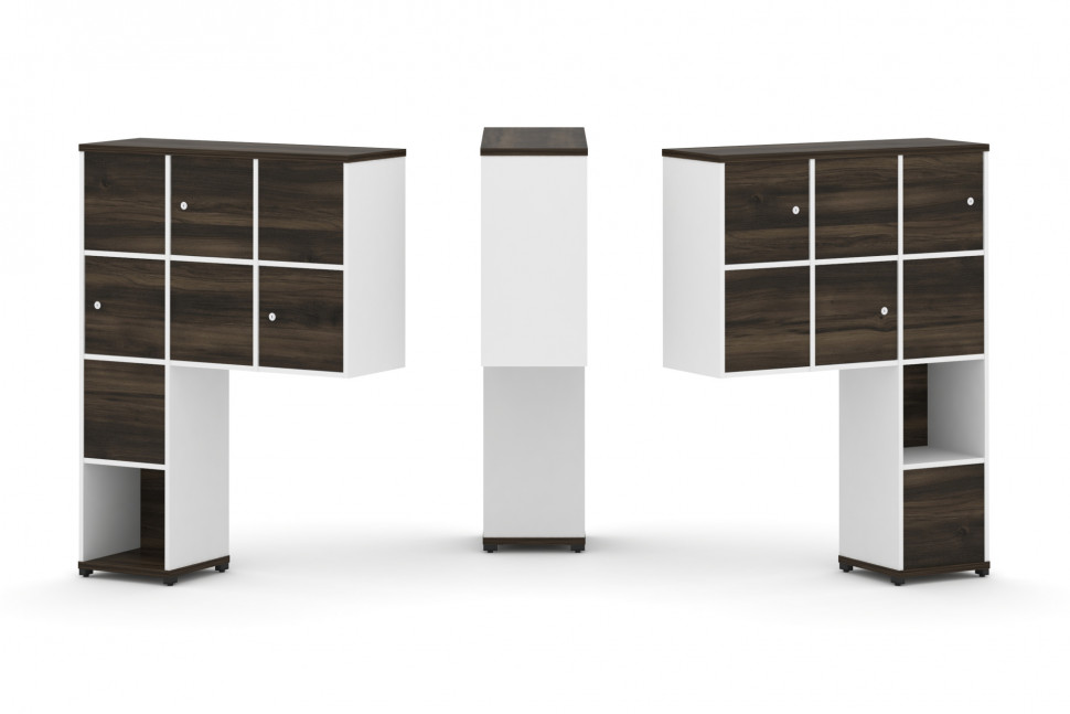 Concept Надставка высокая CN.DNV-002 Дуб Мали/Белый Бриллиант/Металл Черный 1099*350*1486 Concept Надставка высокая CN.DNV-002 Дуб Мали/Белый Бриллиант/Металл Черный 1099*350*1486