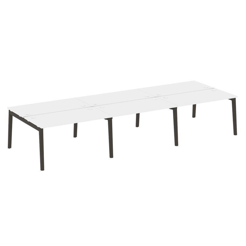 Onix Wood Рабочая станция OW.D.RS-6.3.7 Белый Бриллиант/Дуб Темный/Металл Антрацит 4140*1475*750