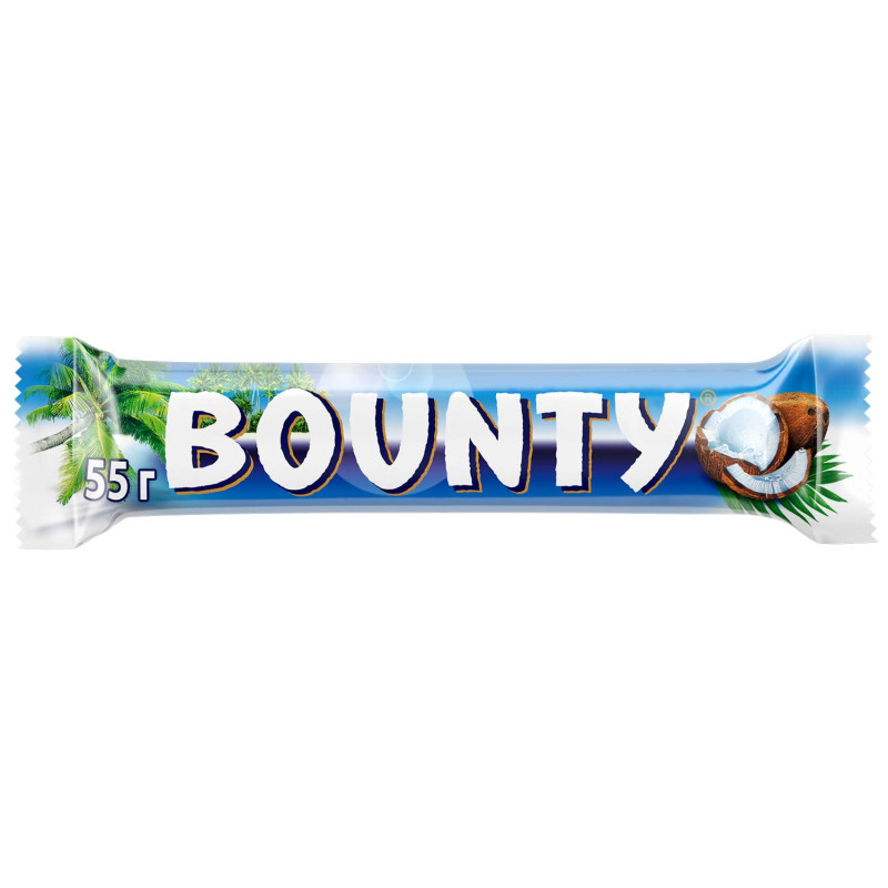 Шоколадный батончик Bounty, 55гх32шт/уп