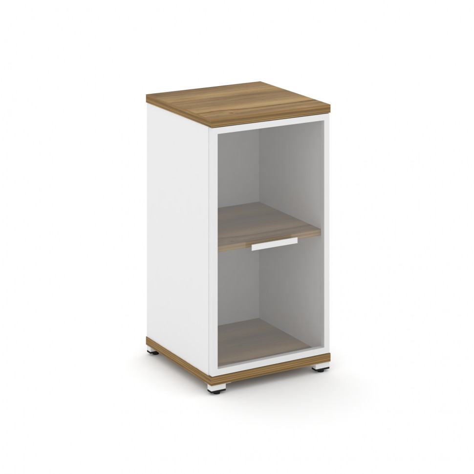 Concept Шкаф 1 узкая секция, 2 ниши CN.STU-213 RPW W Сандал Янтарный/Белый Бриллиант/Металл Белый/Пр