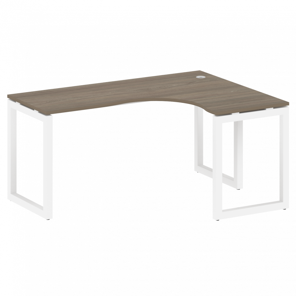 Metal System Quattro Стол криволинейный правый на О-образном м/к 50БО.СА-4 (R) Вяз Благородный/Метал