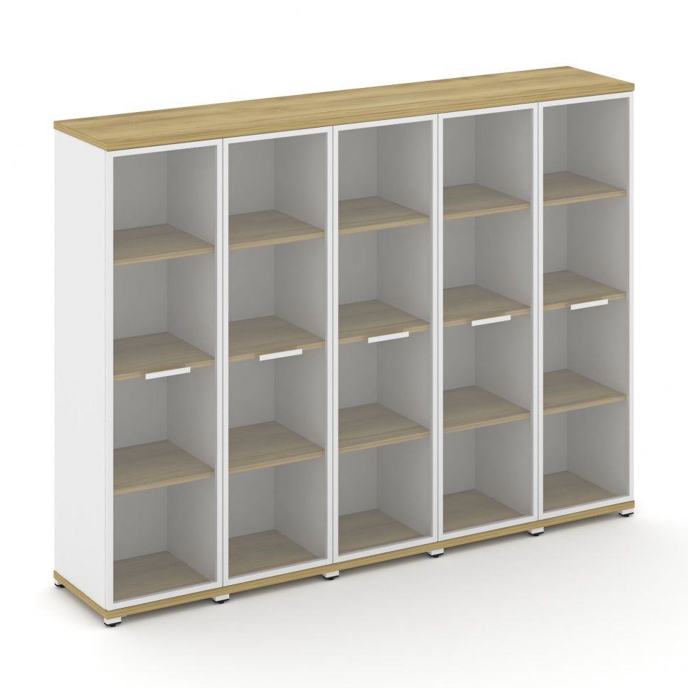 Concept Шкаф 5 узких секций, 4 ниши CN.STU-456 RPW W Дуб Винченцо/Белый Бриллиант/Металл Белый/Прозр Concept Шкаф 5 узких секций, 4 ниши CN.STU-456 RPW W Дуб Винченцо/Белый Бриллиант/Металл Белый/Прозр