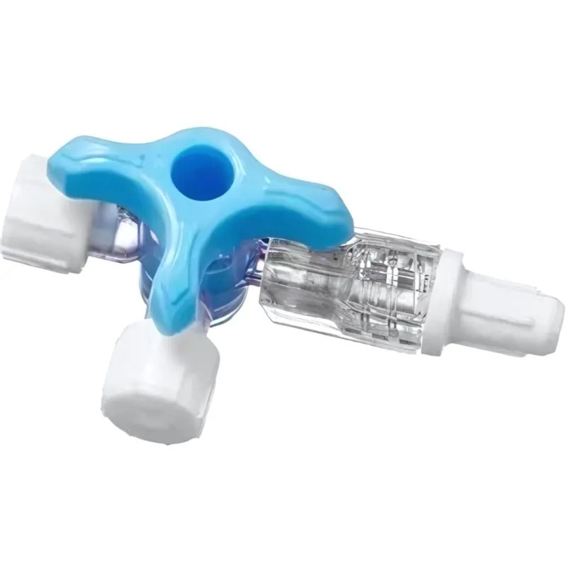 Кран трехходовой для инфузии (синий) Polyway 100шт/уп