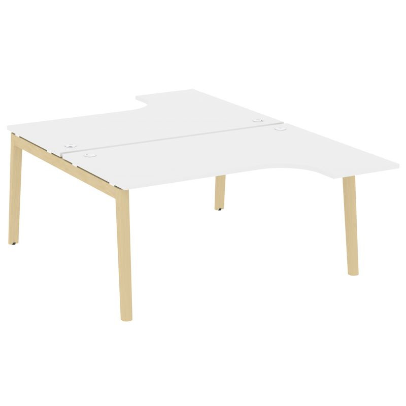 Onix Wood Рабочая станция OW.D.SA-4 Белый Бриллиант/Дуб Светлый/Металл Белый 1580*2395*750 (1635/460