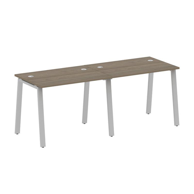 Metal System Рабочая станция на 2 места на А-образном м/к БА.СМ-2.1 Вяз Благородный/Металл Серый 200