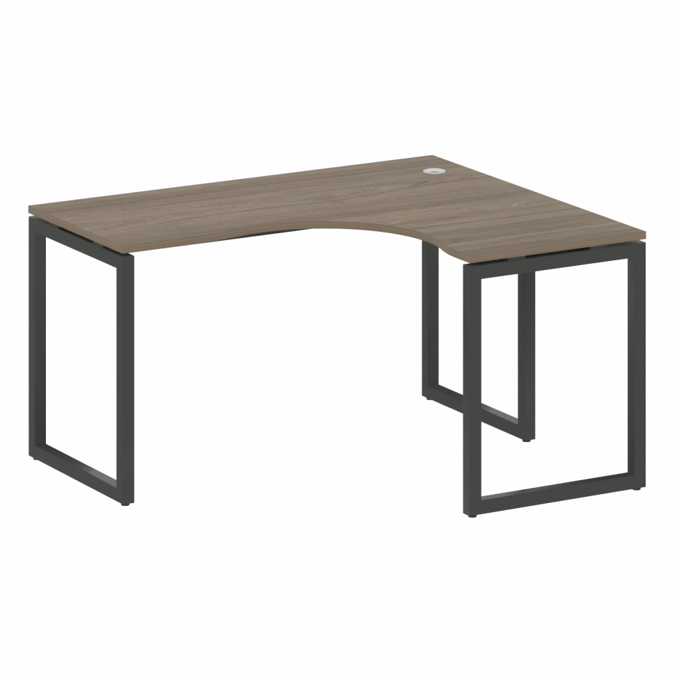 Metal System Quattro Стол криволинейный правый на О-образном м/к 40БО.СА-3 (R) Вяз Благородный/Метал