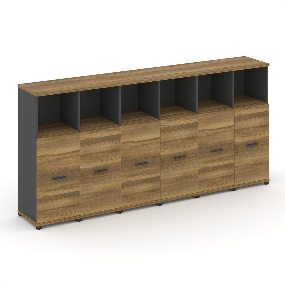 Concept Шкаф 6 узких секций, 3 ниши CN.STU-363 A Сандал Янтарный/Антрацит/Металл Антрацит 2500*420*1 Concept Шкаф 6 узких секций, 3 ниши CN.STU-363 A Сандал Янтарный/Антрацит/Металл Антрацит 2500*420*1