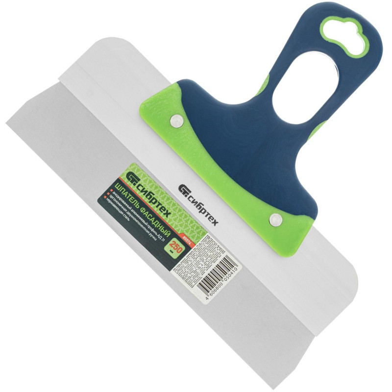 Шпатель фасадный 250 мм двухкомпонентная ручка нерж. сталь Сибртех 85574