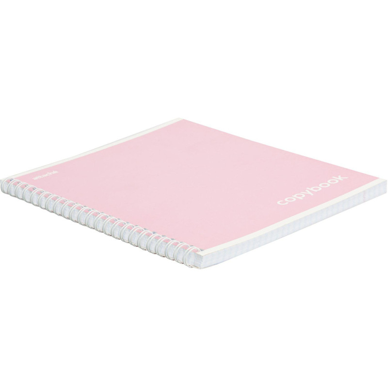 Тетрадь общая А5 80л Attache Акварель гребень картон розовый