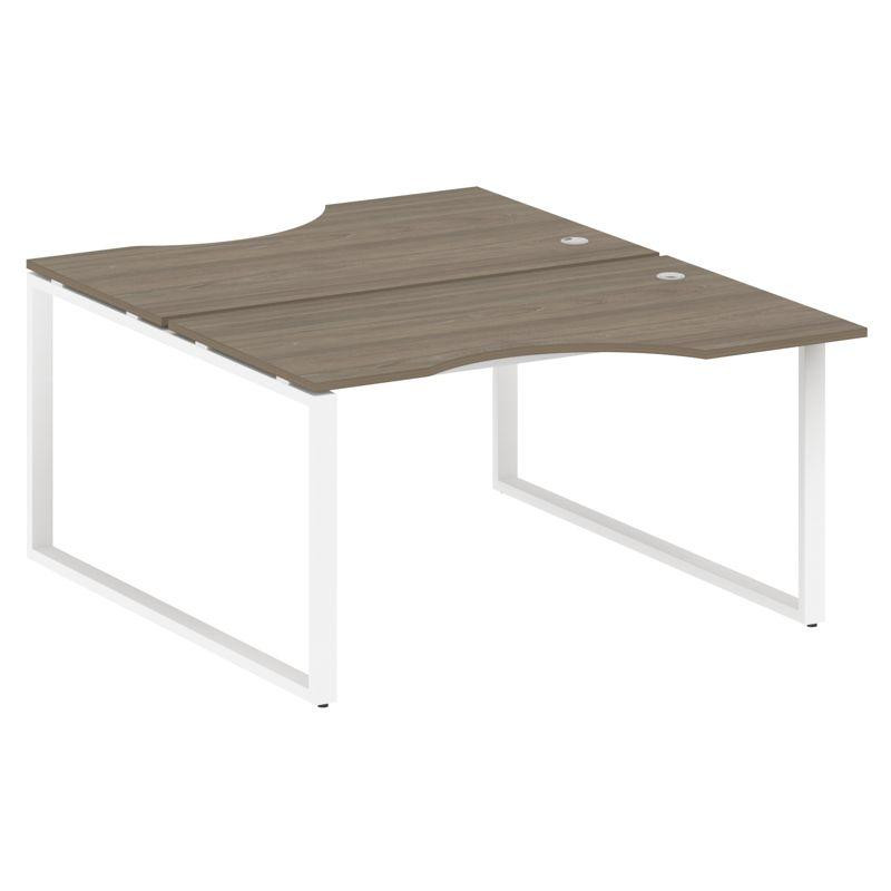 Metal System Рабочая станция криволинейная на О-образном м/к БО.РАС-СА-2.2 Вяз Благородный/Металл Бе