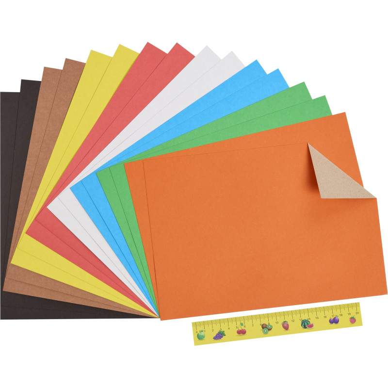 Картон цветной 16л.8цв,А4 Луч Школа творчества немелованный в папке 1795-08