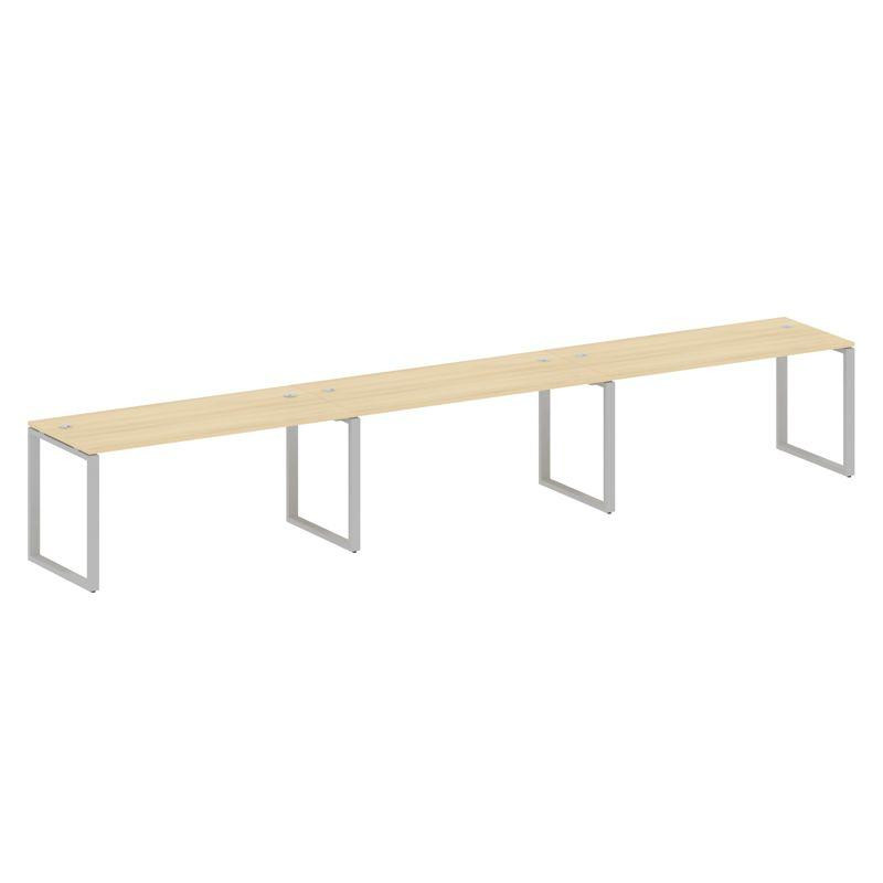 Metal System Рабочая станция на 3 места на О-образном м/к БО.СМ-3.4 Акация Лорка/Металл Серый 4800*7