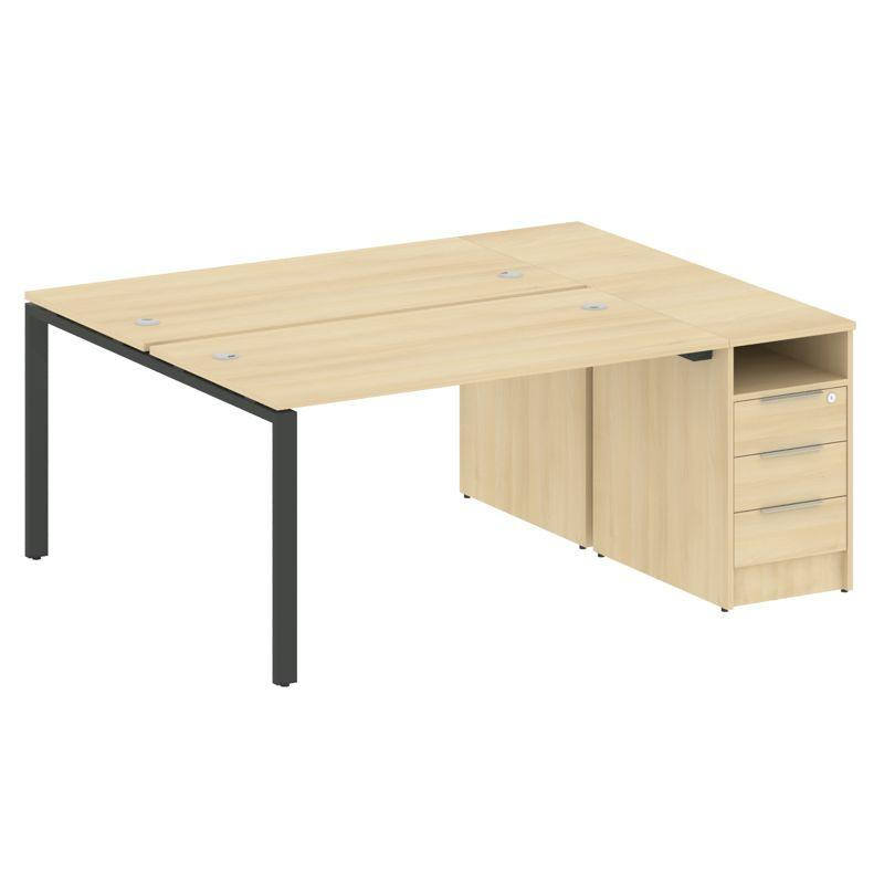 Metal System Рабочая станция с тумбой на П-образном м/к БП.РС-СТП-2.3 Акация Лорка/Металл Антрацит 1 Metal System Рабочая станция с тумбой на П-образном м/к БП.РС-СТП-2.3 Акация Лорка/Металл Антрацит 1