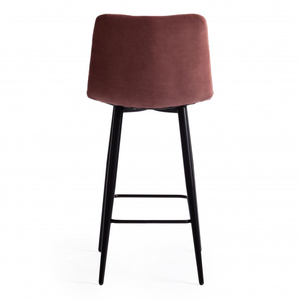 Стул полубарный CHILLY (mod. 7095пб ) / 1 шт. в упаковке ткань/металл, 53x44x94 см, высота до сиденья 66 см, коралловый barkhat 15 /черный