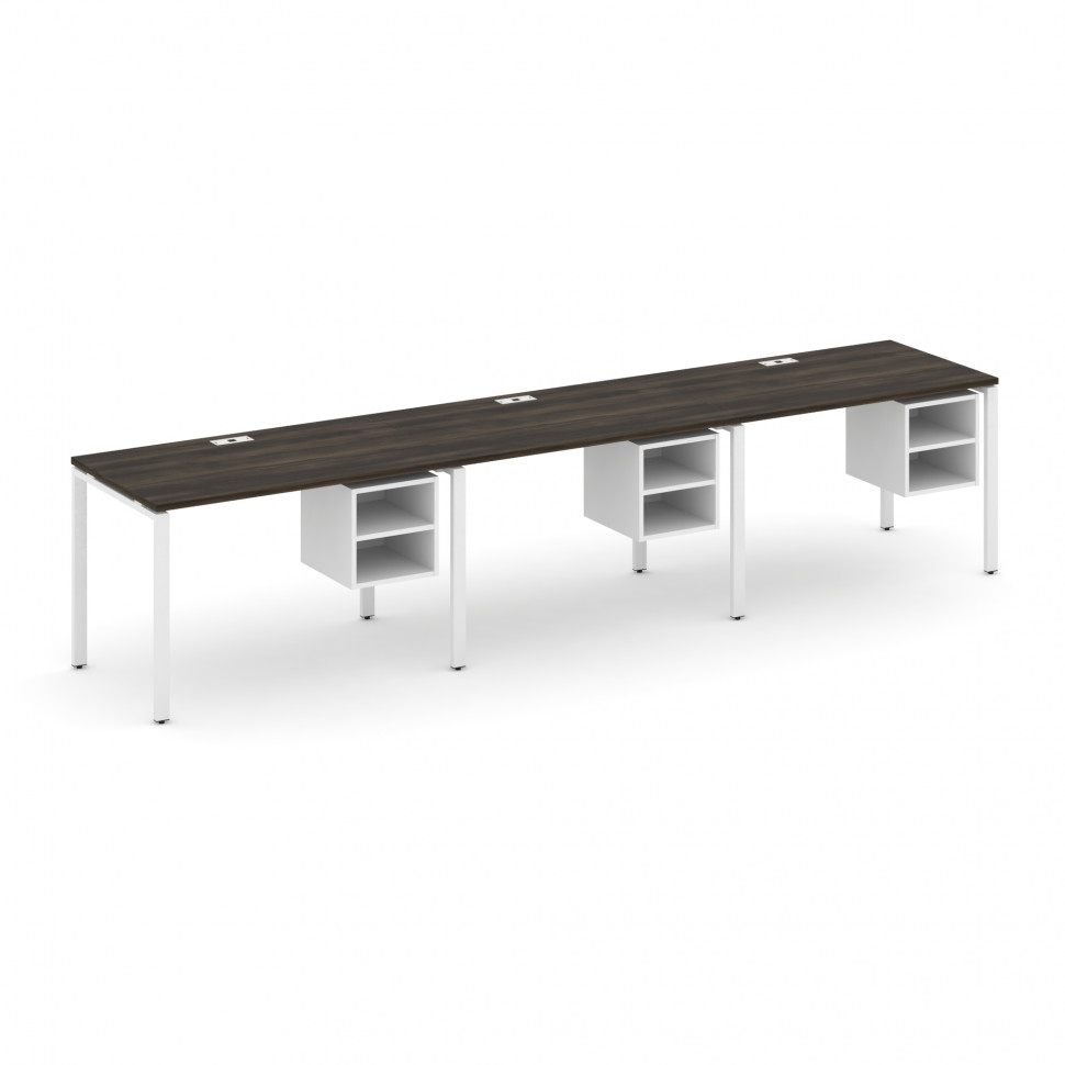 Concept Рабочая станция односторонняя с подвес. тумбами 3 места CN.ORS-126 Дуб Мали/Белый Бриллиант/