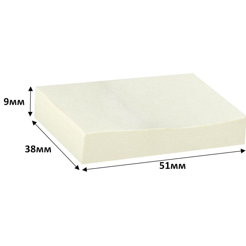 Стикеры ATTACHE Bright colours с клеев.краем 38х51 желтый 100л. 3 шт/наб