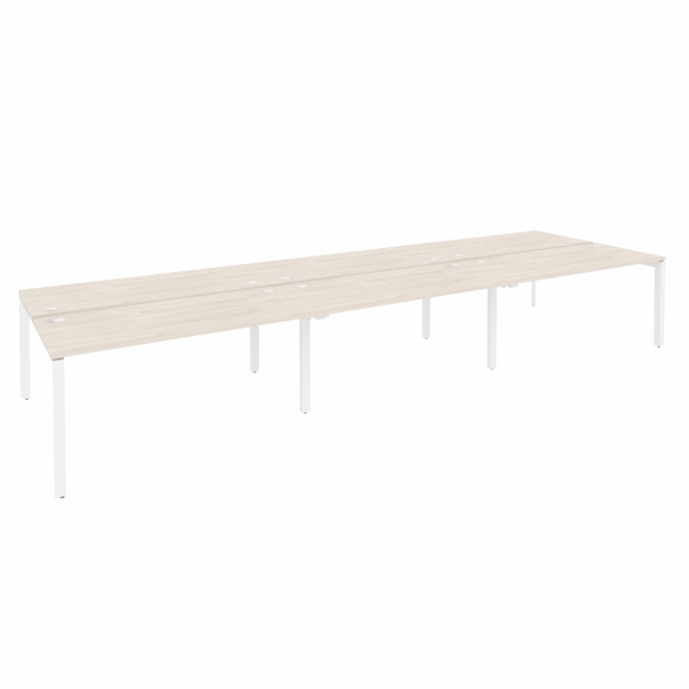Onix Рабочая станция на П-образном м/к O.MP-D.RS-6.4.7 Денвер Светлый/Металл Белый 4740*1475*750