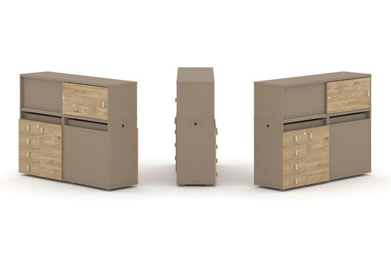 Estetica Набор №17. Тумба двойная+низкая надставка ES.NB.2N-17 Латте/Тиквуд Светлый 1500*410*1135 Estetica Набор №17. Тумба двойная+низкая надставка ES.NB.2N-17 Латте/Тиквуд Светлый 1500*410*1135