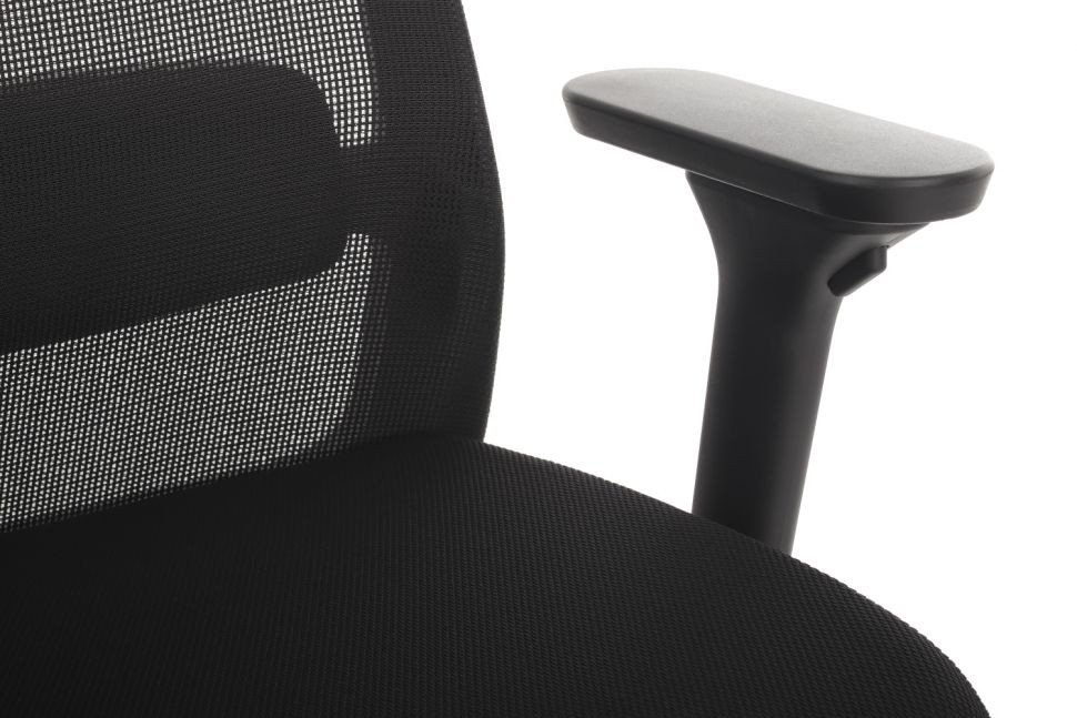 Кресло WORK W-218C Чёрный пластик/Чёрная сетка 65-64-113-123