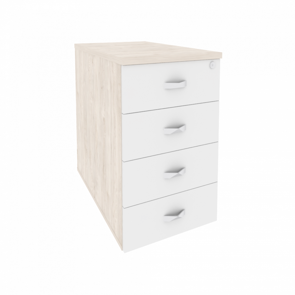 Onix Тумба приставная/опорная O.TPO-1.7 Денвер Светлый/Белый Бриллиант 432*720*750