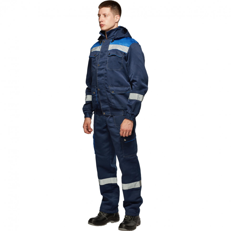 Костюм рабочий летний муж.Антей СОП син/вас (КПК) 52-54 (104-108)/170-176
