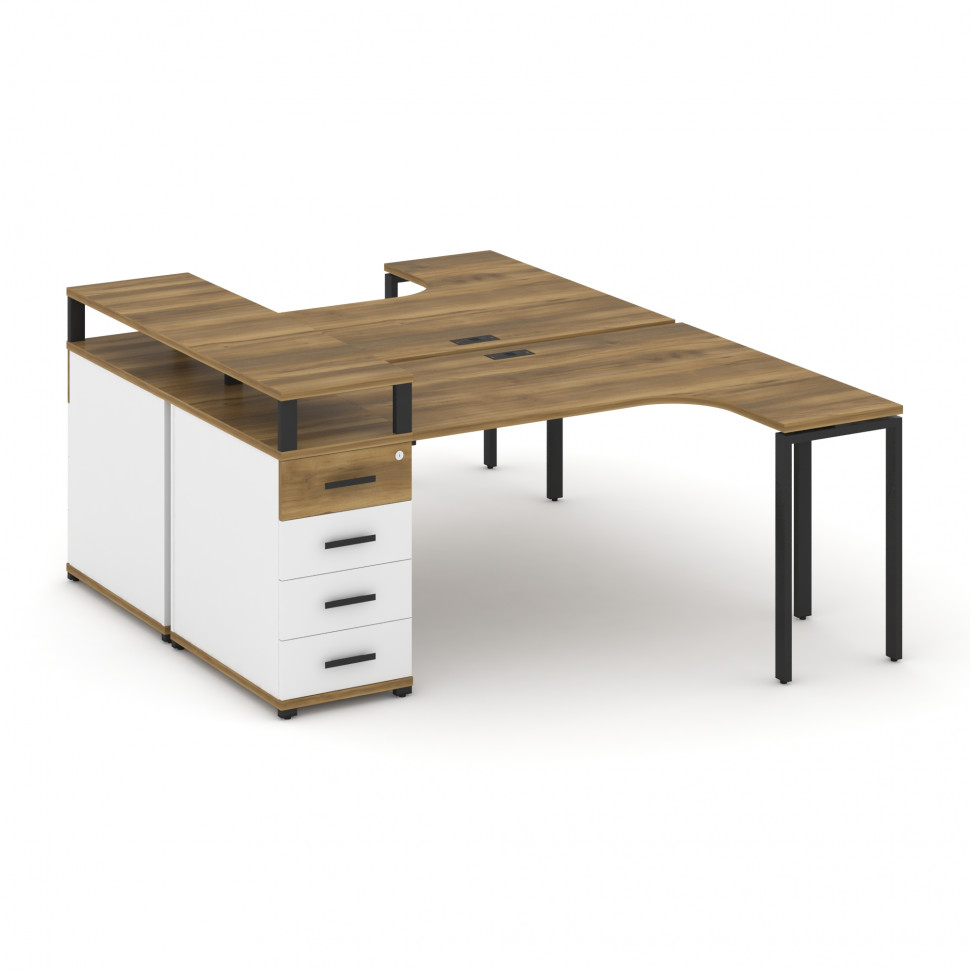 Concept Рабочая станция CN.DSA-405 B Сандал Янтарный/Белый Бриллиант/Металл Черный 1800*1180*917 Concept Рабочая станция CN.DSA-405 B Сандал Янтарный/Белый Бриллиант/Металл Черный 1800*1180*917