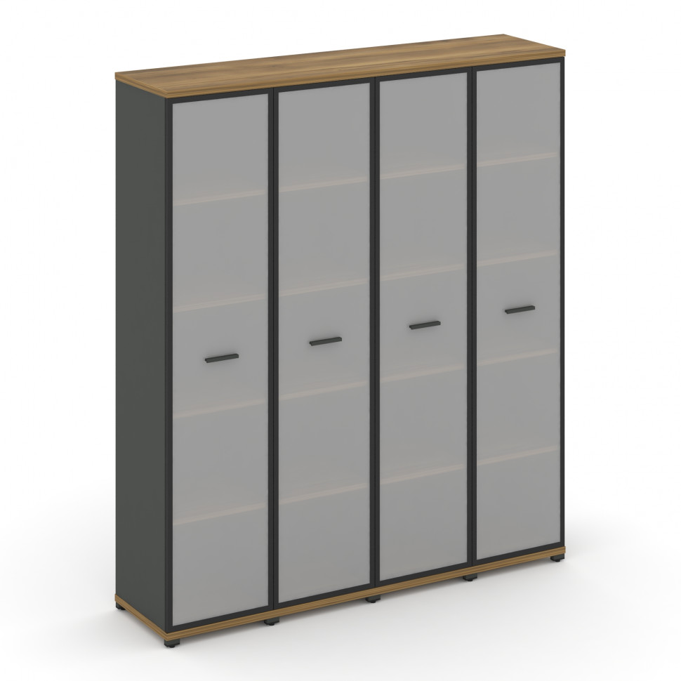 Concept Шкаф 4 узкие секции, 5 ниш CN.STU-548 RMB A Сандал Янтарный/Антрацит/Металл Антрацит/Сатин 1