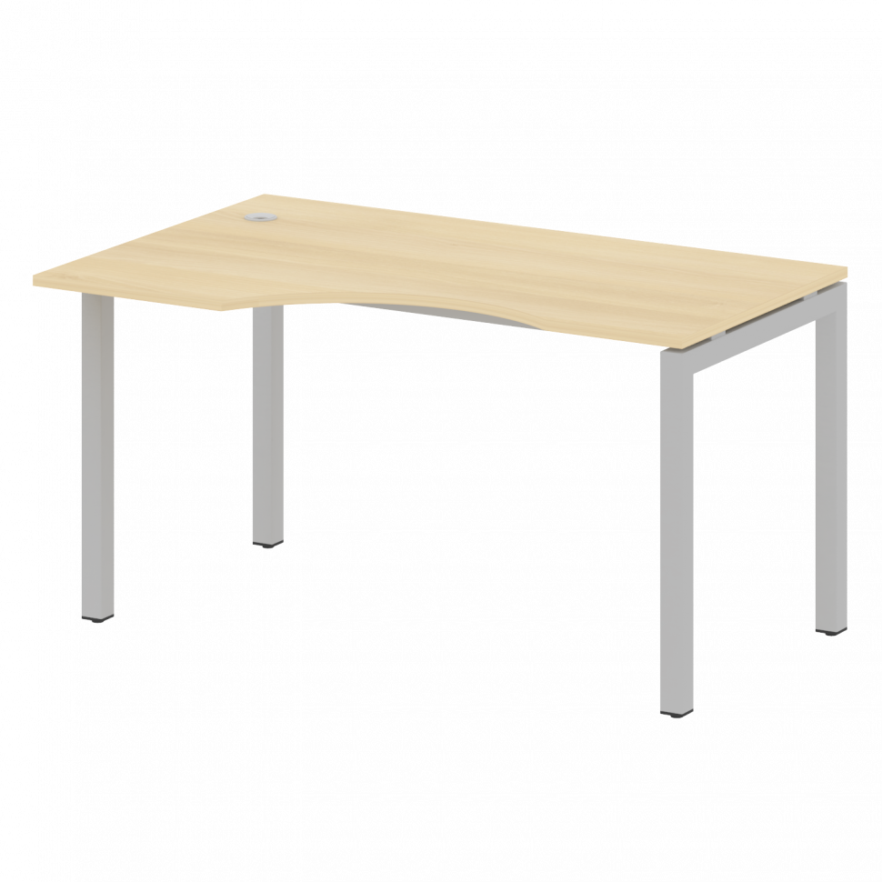 Metal System Quattro Стол криволинейный левый на П-образном м/к 50БП.СА-2 (L) Акация Лорка/Металл Се