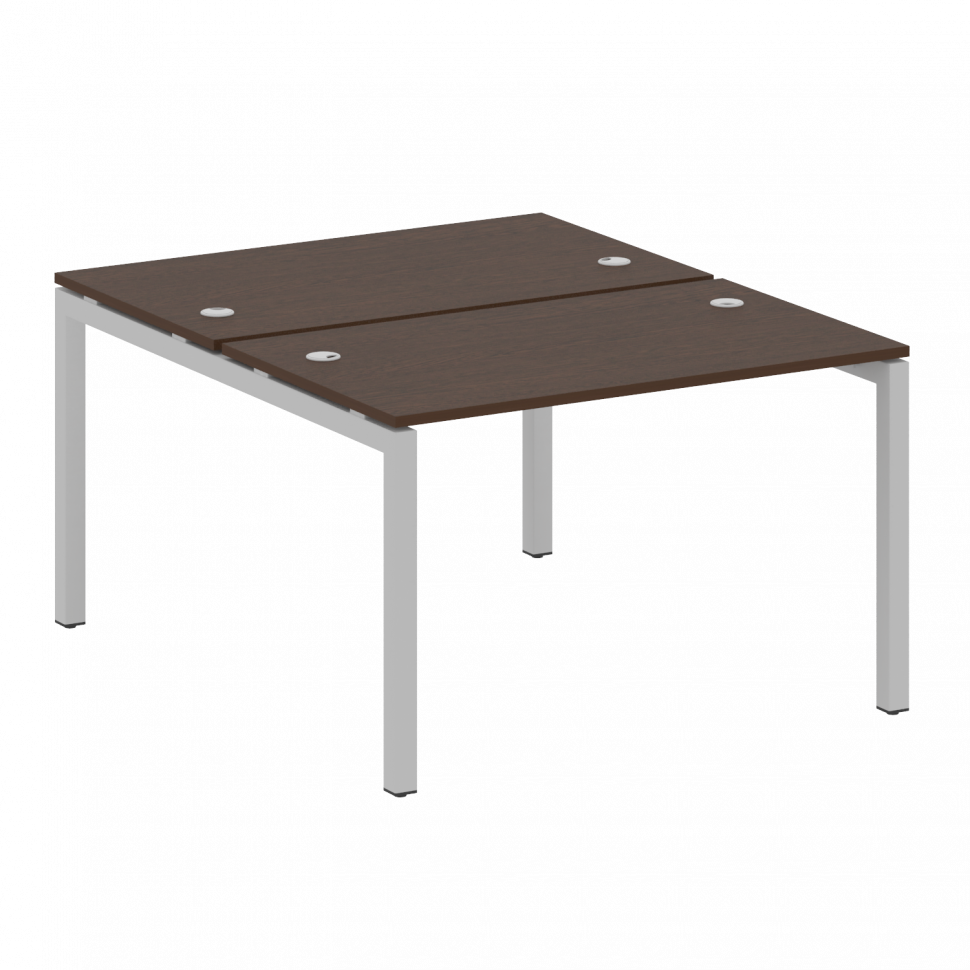Metal System Quattro Рабочая станция на П-образном м/к 50БП.РАС-СП-2.2 Венге Цаво/Металл Серый 1200*