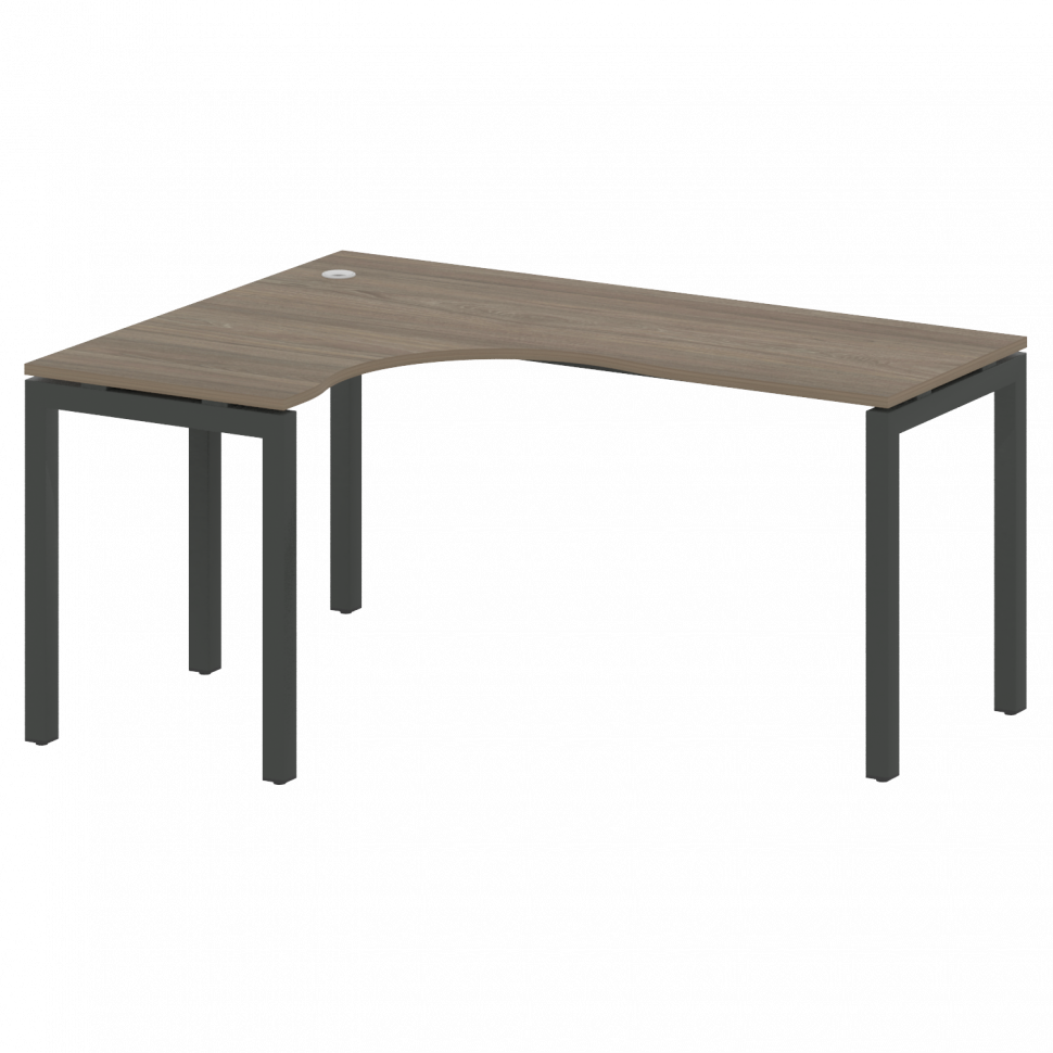 Metal System Quattro Стол криволинейный левый на П-образном м/к 50БП.СА-4 (L) Вяз Благородный/Металл