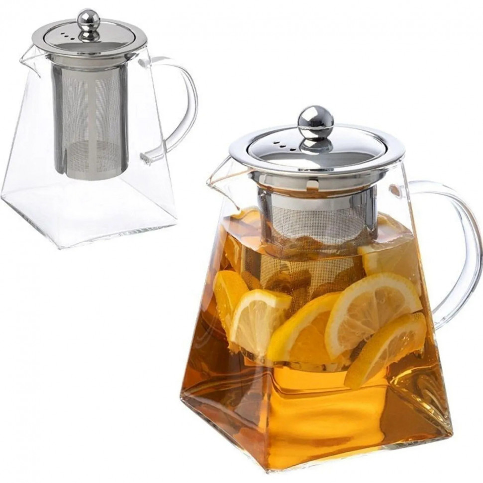 Чайник заварочный AROMA, объем 1 л, из боросиликатного стекла,105039