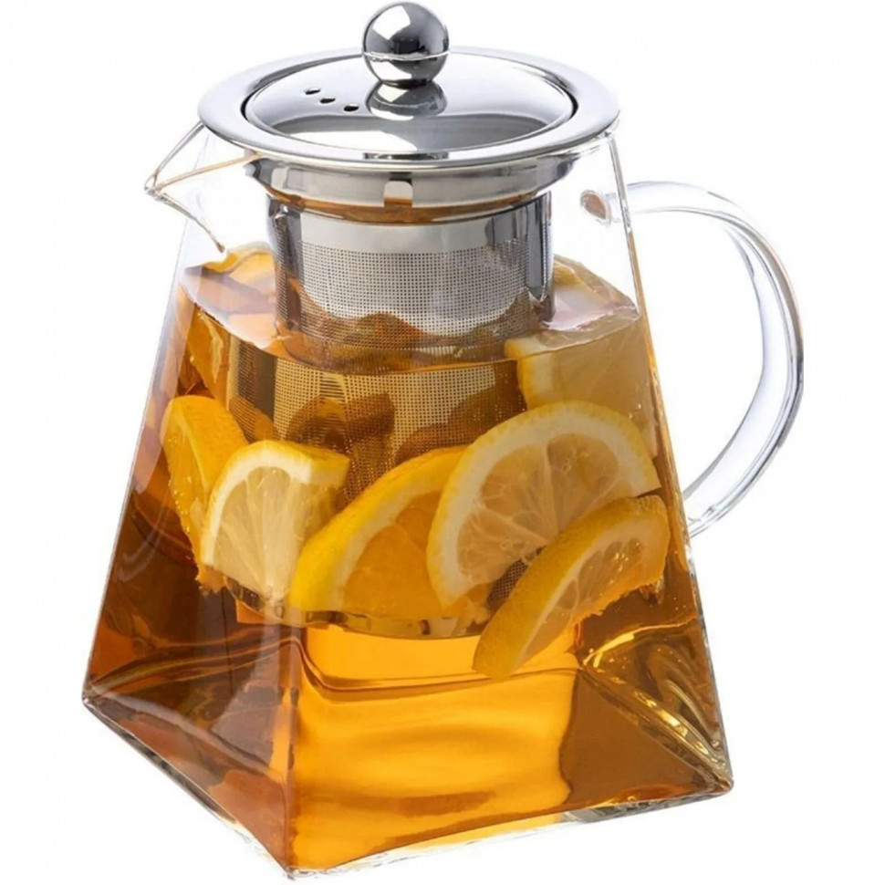 Чайник заварочный AROMA, объем 1 л, из боросиликатного стекла,105039