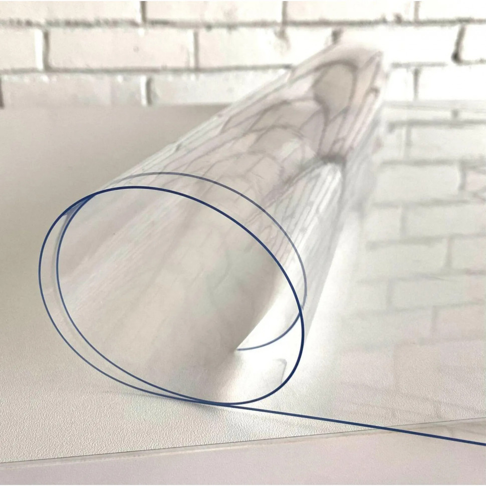 Скатерть на стол гиб. стекло Dekorelle 120х80см, толщ 0,8мм прозрач