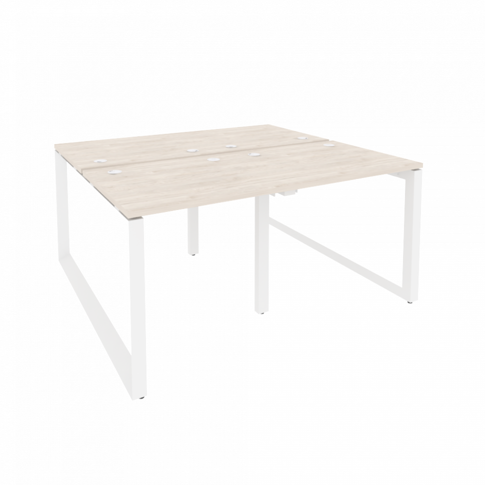 Onix Рабочая станция на О-образном м/к O.MO-D.RS-4.0.7 Денвер Светлый/Металл Белый 1560*1475*750