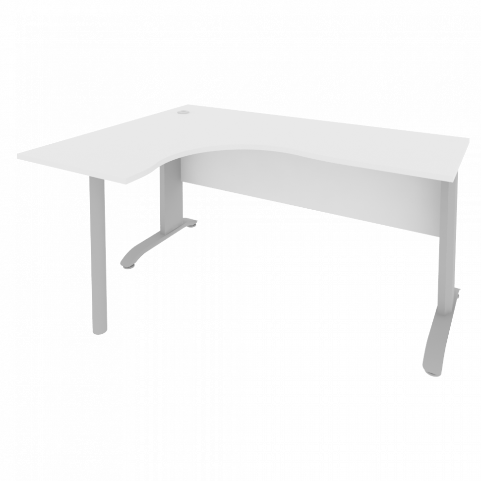 Riva Metal-L Стол криволинейный левый ПЛ.СА-4 (L) Белый/Металл Серый 1600*1200*750 Riva Metal-L Стол криволинейный левый ПЛ.СА-4 (L) Белый/Металл Серый 1600*1200*750