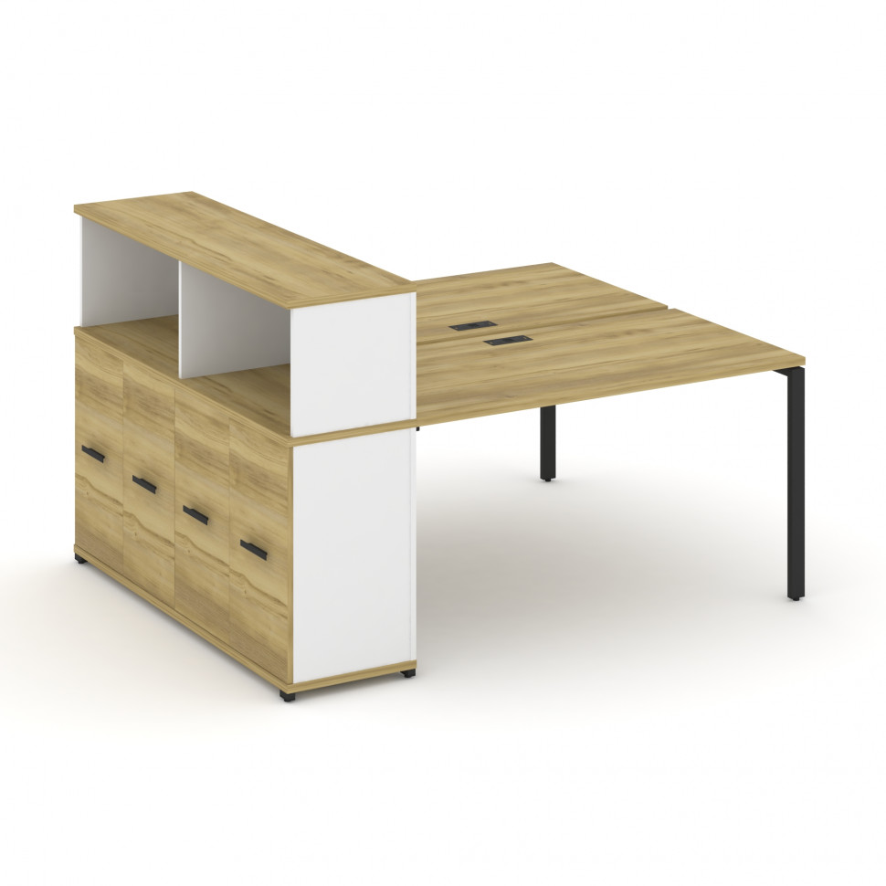 Concept Рабочая станция с опорным распаш. шкафом с надставкой низ. CN.DRS-227 B Дуб Винченцо/Белый Б Concept Рабочая станция с опорным распаш. шкафом с надставкой низ. CN.DRS-227 B Дуб Винченцо/Белый Б
