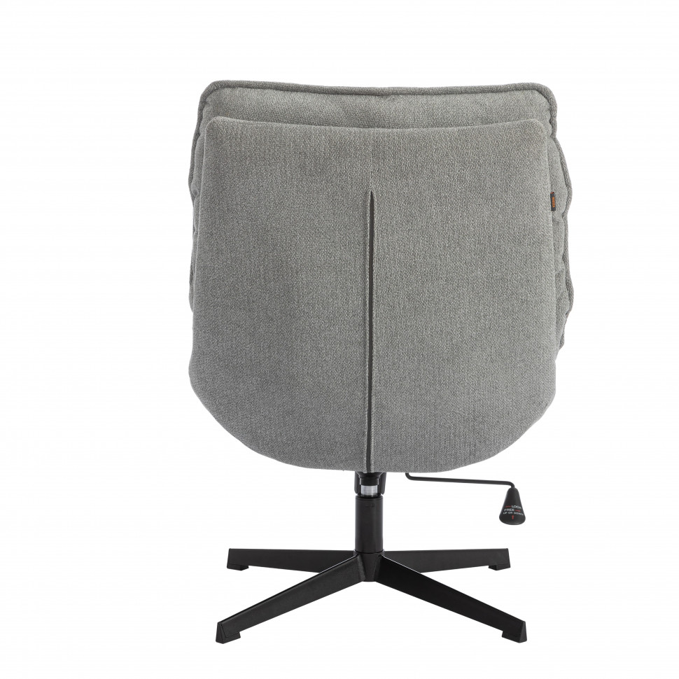 Кресло лаунж Reflex/Рефлекс с пуфом велюр/букле (HYP), светло-серый